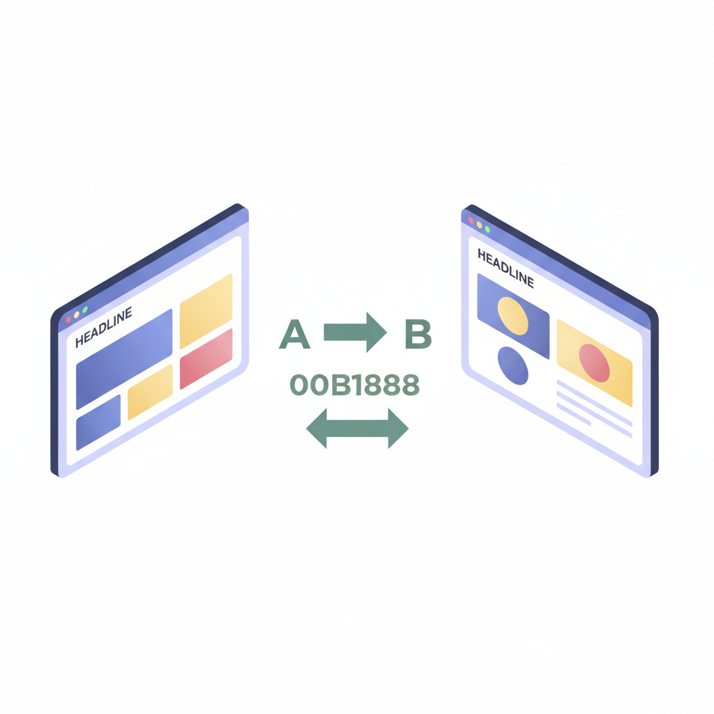 Концепция A/B-тестирования двух версий сайта