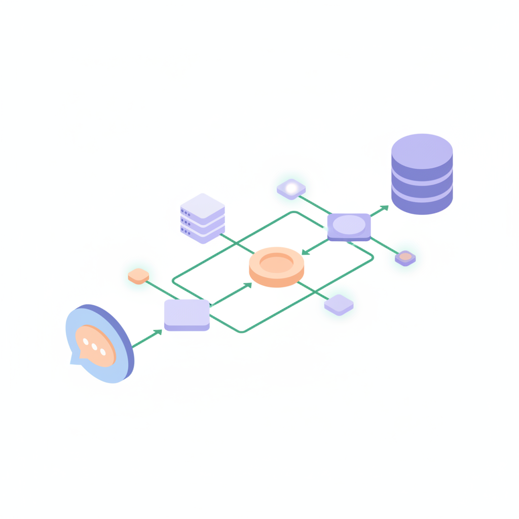 Схема потоков данных при интеграции AI и CRM